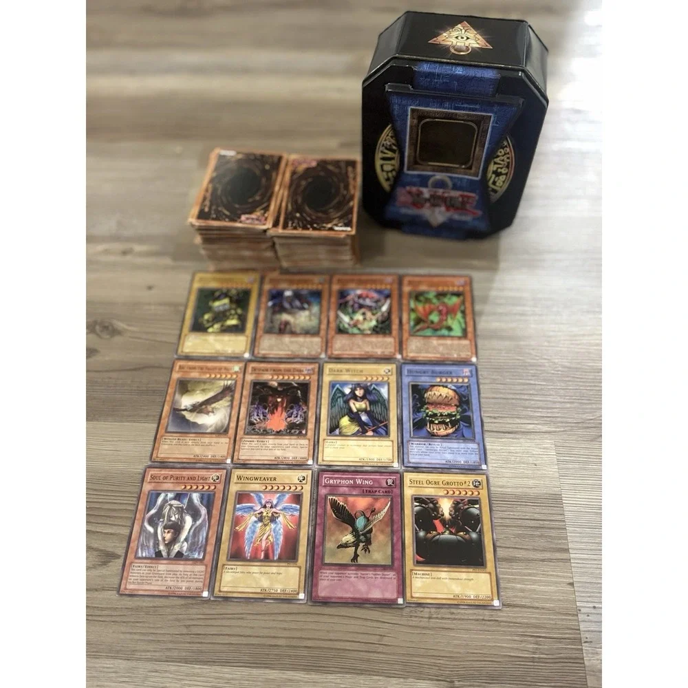 Yu-Gi-Oh! 108 Card Bulk Lot + Vintage Collector Tin Unlimited Edition TCG